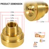 Hihitomorrow 3 Hole Pool Brass Deck Jet Nozzle with Ground