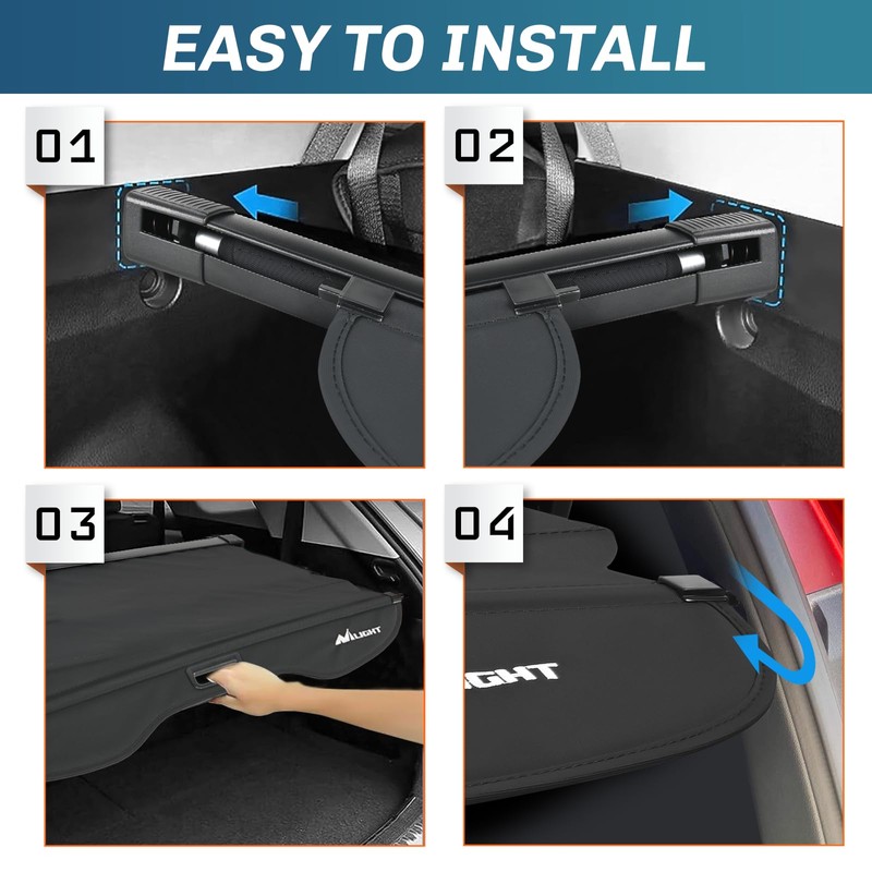 Nilight Trunk Cargo Cover for Ford Escape 2013 2014 2015