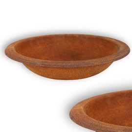Rostikal Vintage Decorative Bowl Round Diameter 36 cm Patina Garden Decoration Flower Bowl Decorative Bowl Made of Metal