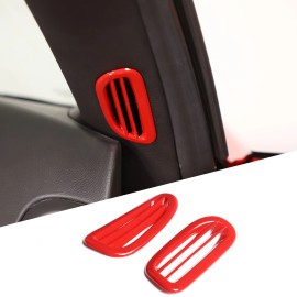car-king888 ABS Red A-Pillar Air Condition Vent Outlet Cover Trim For Corvette C6 2005-2013