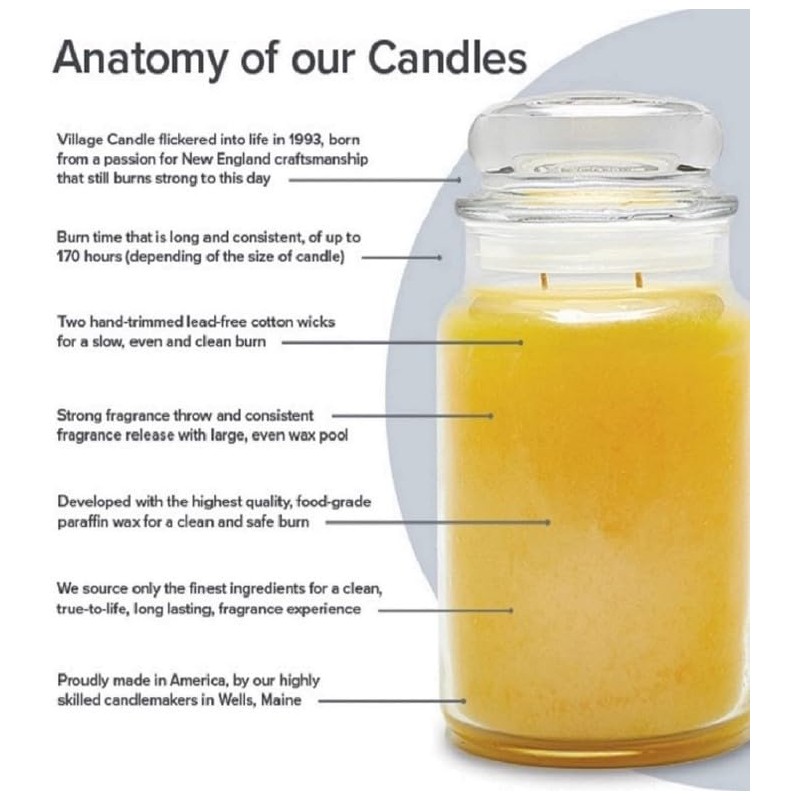 Village Candle Mulled Cider Large Glass Apothecary Jar Scented Candle,