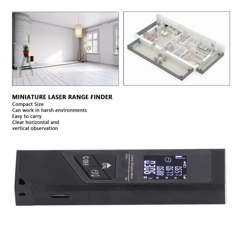 Miniature Laser Range Finder Handheld Miniature Portable Distance Meter with
