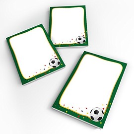 JuNa-Experten 24 Notepads Football Party Bag Guest Gift for Birthday Children's Birthday Wedding Christening Girls Boys (24 Notepads)