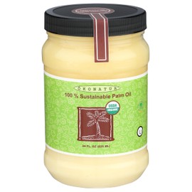 100% Sustainable and organic Palm Oil - RSPO Certified- Food Grade - Kosher - Not Hydrogenated - Soap making -28 Fl Oz