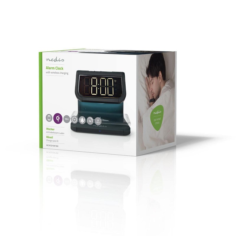 Alarm Clock with Wireless Charging | Qi Certified | 5/7.5/10
