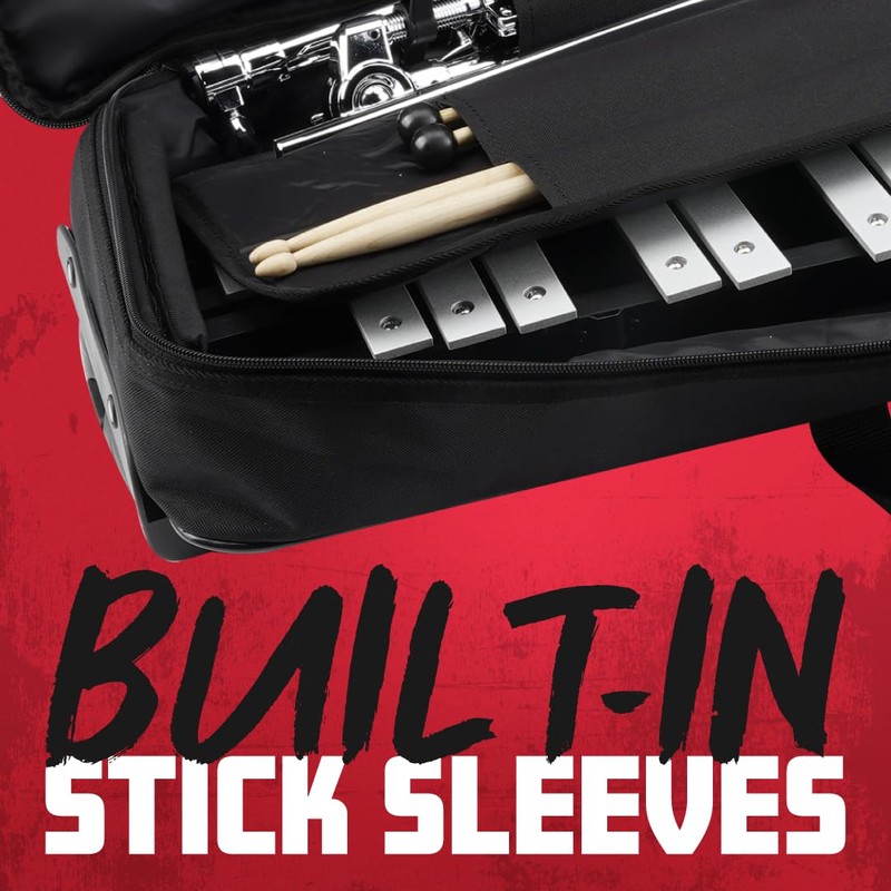 Gator Cases Protechtor Student Series Bell Kit Percussion Rolling Bag,