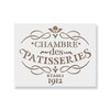 French Label Chambre des Patisseries Stencil Template for Walls and