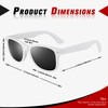 Sunier Polarized Sunglasses for Men and Women, Retro Square Matte