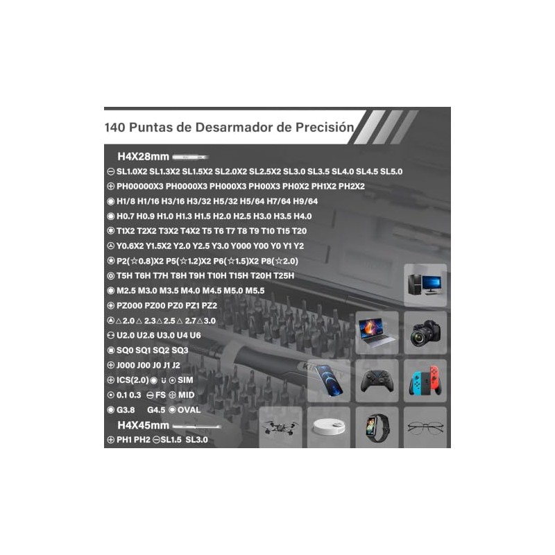 KIROGILY Juego de Desarmadores, Kit de Desarmadores para PC 154