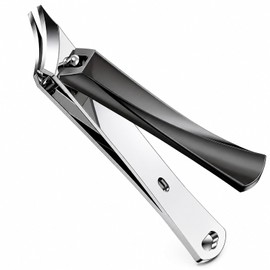 Ingrown Nail Clipper with Slant Curved Blade for Thick Toenails and Ingrown Nails - Precision Stainless Steel Toenail Cutter with Anti-Slip Handles for Seniors and Men, Podiatrist Designed