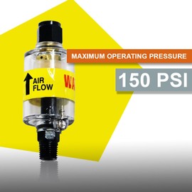LE LEMATEC Air Compressor Water Separator, Produces Clean Dry Air, Air Compressor Filter and Air Dryer with Drain Valve
