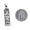 aJudaica Sterling Silver Mezuzah Pendant with Star of David