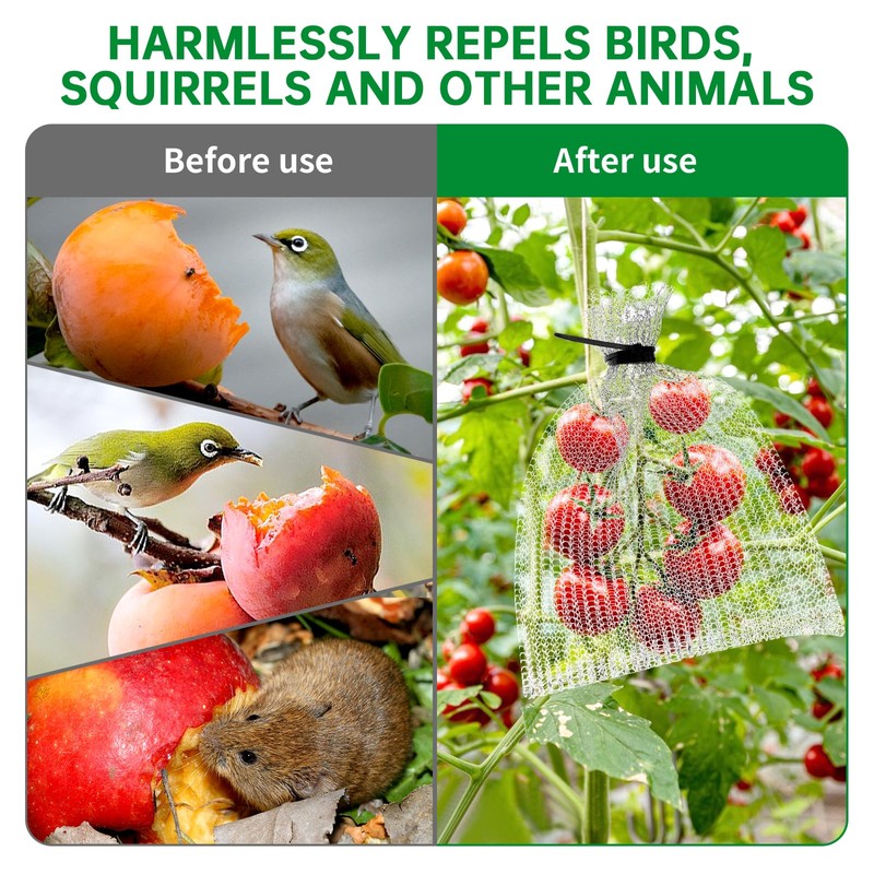 25Pcs 8 x 12 inch Fruit Protection Wire mesh Bags,