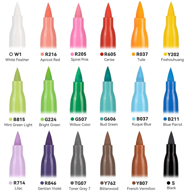 HOTU Acrylic Pens Professional Set 18 Colours Waterproof (6.6 g