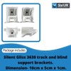 Track and Blind Support Brackets White Caravan Window Curtain Track