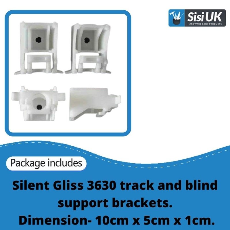 Track and Blind Support Brackets White Caravan Window Curtain Track