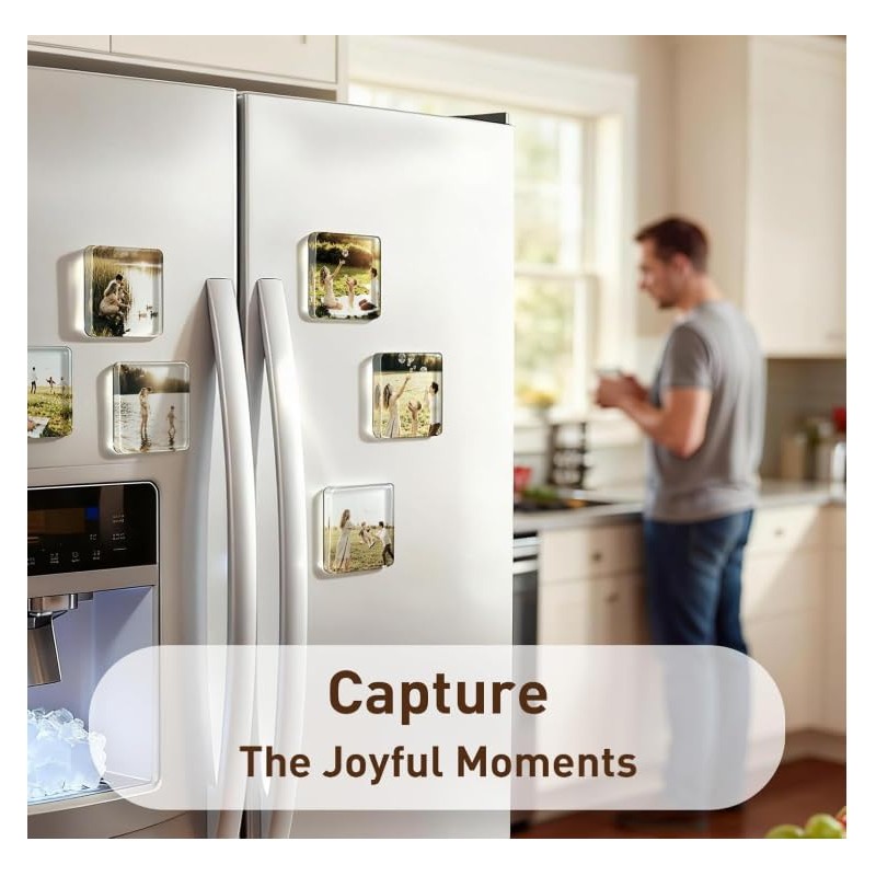 20Pcs DIY Fridge Magnet Kit, Clear Acrylic DIY Fridge Magnets