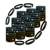 IRWORHDR 72 PCS Black Bible Verse Bracelets Religious Silicone Wristbands