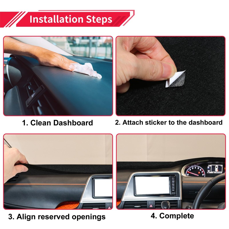 FUELHOOD Dashboard Cover Dash Cover Mat Carpet for Jeep Grand