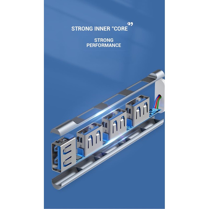 Generic USB C Hub Adapter with 4 USB 3.0 Ports
