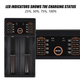 Ichiias USB Charger Liitokala Lii-202 USB Battery Charger for 18650/18490 / 18350/17670 / 17500/16340(RCR123)