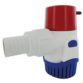 Rule 12V Automatic Bilge Pump - Fully Submersible - 1100GPH Output - Easy Clean Strainer - Low Power Use - Check Valve & Thermal Cut-Off - Ideal for Boats -107mm x 64mm x 74mm