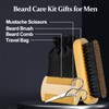 Men's Beard Brush, Beard Comb Set, Grooming kit with beard