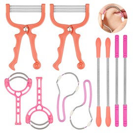 FERCAISH Pack of 10 Stainless Steel Spring Epilator, Facial Hair Remover, Manual Hair Removal Tool, Portable Spring Epilator, for Fine Hair on the Face and Other Body Parts