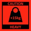 Shipping Labels + 15 kg Caution Heavy Stickers, Pack of