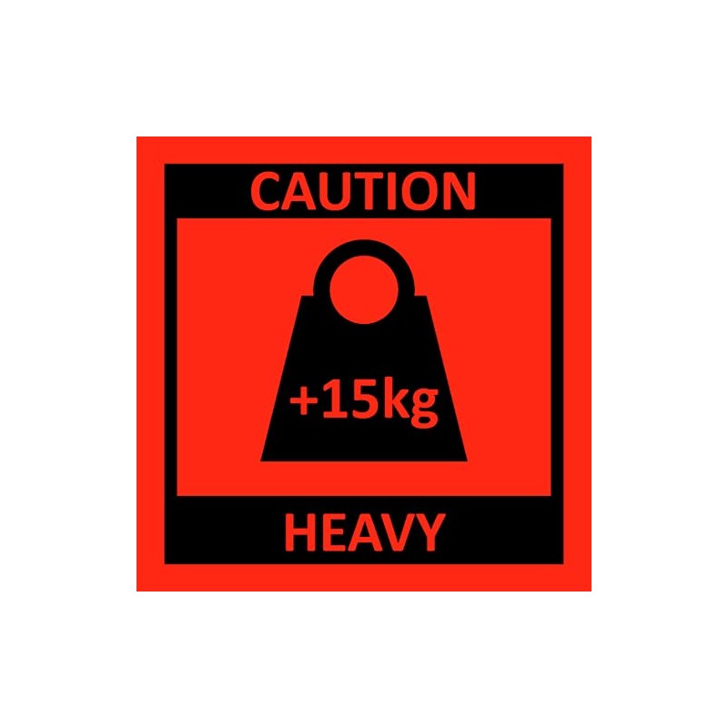 Shipping Labels + 15 kg Caution Heavy Stickers, Pack of