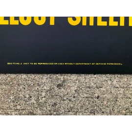 ORIGINAL U.S. Civil Defense Fallout Shelter Sign - New Old Stock (NOS) !!!