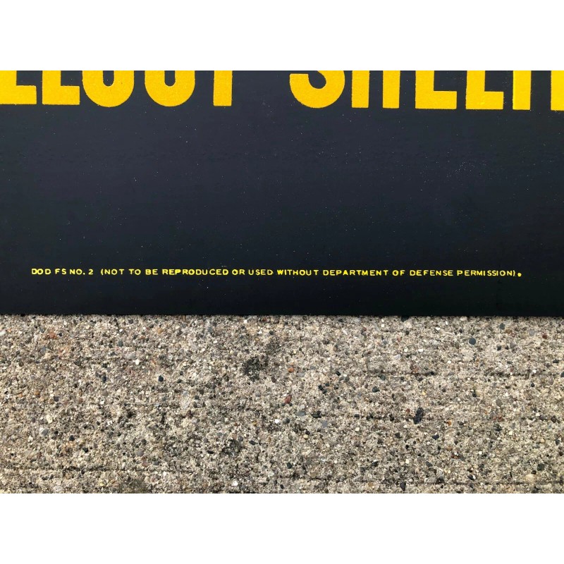 ORIGINAL U.S. Civil Defense Fallout Shelter Sign - New Old