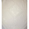 Tablecloth 130 x 130 cm in White with Hemstitch Crochet