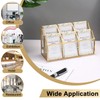 Hipiwe Business Card Display Stand Vertical Gold Name Card Holder
