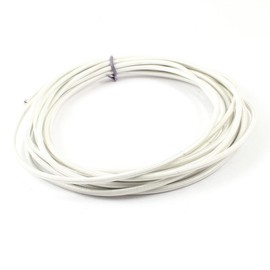 uxcell 5 Meter/16.4ft 2mm2 230C Flexible Silicone High Temperature Braided Wire Cable White
