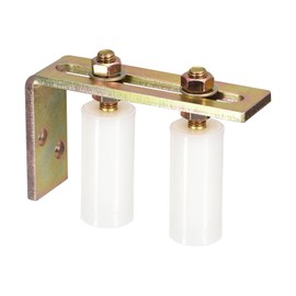 uxcell Gate Roller Guide Adjustable, 3" Sliding Gate Nylon Roller with L-Shape Bracket, Gate Roller Guide Support Assembly for Sliding Rolling Gate White