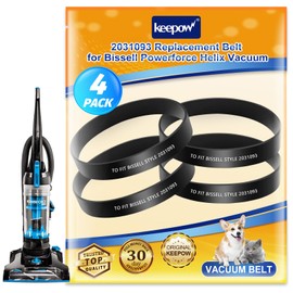 KEEPOW Vacuum Belt for Bissell PowerForce Helix Turbo Vacuum Cleaner 2191, 2191U, 2190, 2252, 2253, 2254, 22543, 1700, 1701, 1797, 1793, 2691, 2692, 1240, 12B1,68C7,3920, Part #2031093 3031120, 4 Pack