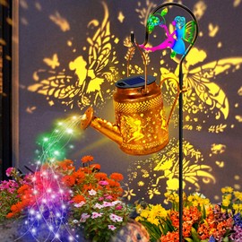 Solar Watering Can Lights, Fairy Hanging Lanterns Outdoor, Gardening Gifts for Mom Women Grandma Birthday, Waterproof Solar Lights Garden Decor for Outside Yard Art Patio Porch Lawn Backyard, 1 Pack