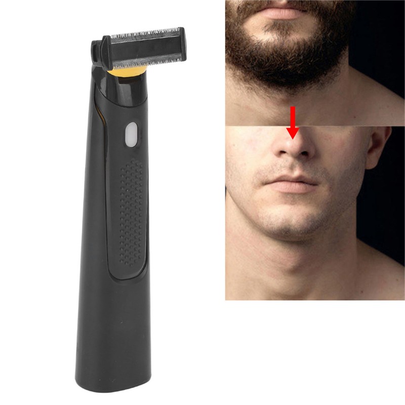 Unisex Electric Trimmer T Shaped Washable Cutter Head 3 Guide