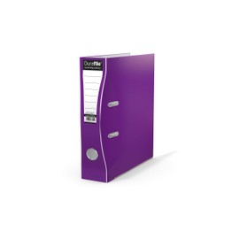 Durafile Lever Arch File, Purple File, 'Ergonomic Curved Spine' Single Folder, Glossy Heavy Duty Board Construction with Metal Mechanism, Suitable for A4 Documents, Storage File folders