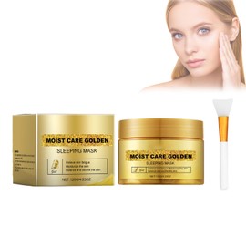 Gold feuchtigkeitsspendende Schlaf-Gesichtsmaske Goldmaske 120 g Anti-Aging-Gold-Gesichtsmaske Schlafmaske Tiefenreinigung Straffung Hebung und Reduzierung von feinen Linien und Falten