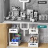 Housolution Under Sink Organizer, 2 Tier Metal Pull Out Under