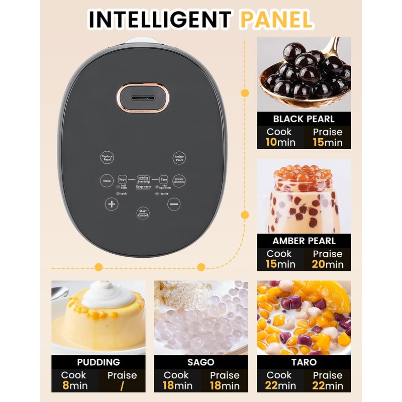 YJINGRUI Boba Maker Machine Commercial Boba Cooker Boba Pot Automatic