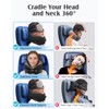 YFONG Travel Pillow for Long Flight Airplanes, Head Strap Combo