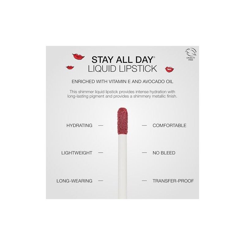 stila Stay All Day® Shimmer Liquid Lipstick, 0.10 oz, SB94150001