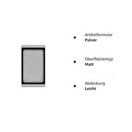 ARTDECO Eye Shadow - Colour-Intensive Long-Lasting Eye Shadow Silver, White, Pearl, 1 x 1 g