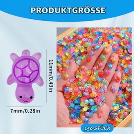 JYNVO 150 Mini Glow Turtles Cute Mini Resin Animals Funny Small Turtle Decorations Suitable for DIY Crafts, Dollhouse Gardens and Miniature Landscape Decorations