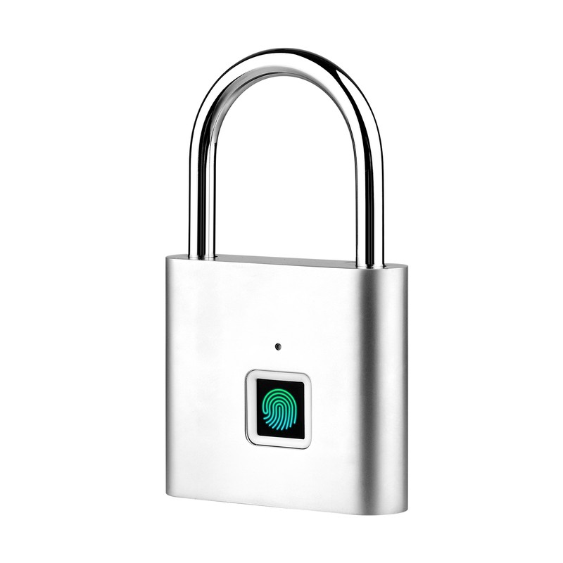Smart Fingerprint Padlock Rechargeable Keyless 10 Fingerprints Morse Code Emergency