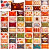 48 Pcs Fall Makeup Bags Bulk, Thanksgiving Canvas Cosmetic Pouch