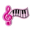 NagaPatches Sew-On Patch Treble Clef Pink